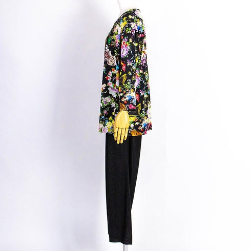 パジャマ TUNIC ビスコラピア・ハッピーグリーティング 長袖パジャマ クロ フリーサイズ 12777-D